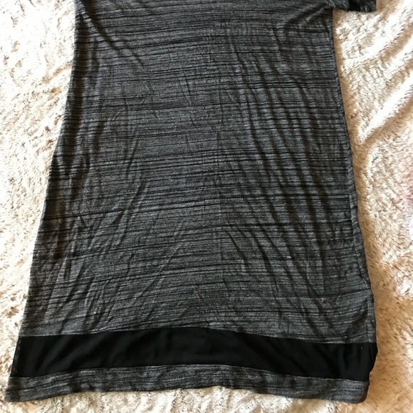 H&M Heather Grey Mesh Panel T-Shirt Dress - Picture 2 of 4